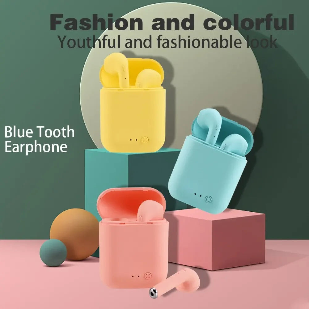 Wireless Bluetooth Heaphones i12 TWS earbuds Stereo Noise Cancelling Bluetooth Headset Waterproof sports music headset