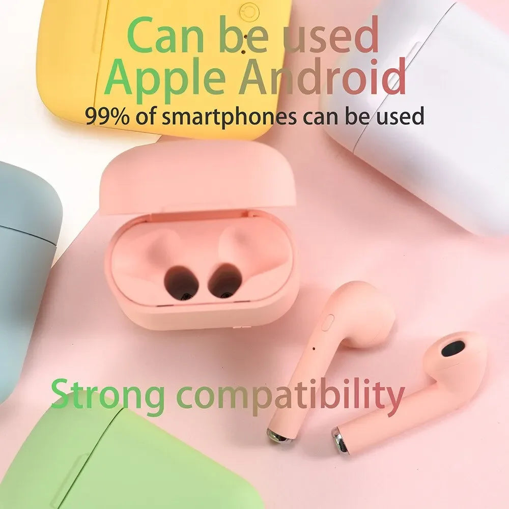 Wireless Bluetooth Heaphones i12 TWS earbuds Stereo Noise Cancelling Bluetooth Headset Waterproof sports music headset