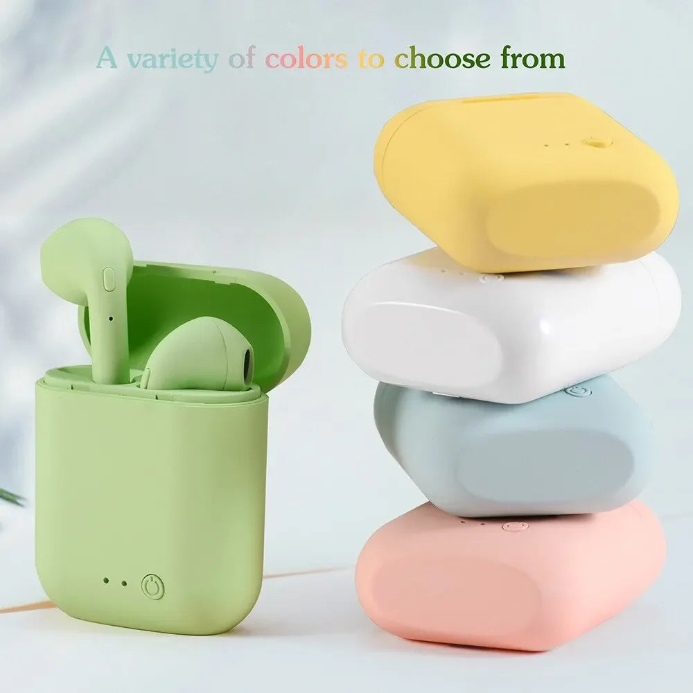 Wireless Bluetooth Heaphones i12 TWS earbuds Stereo Noise Cancelling Bluetooth Headset Waterproof sports music headset