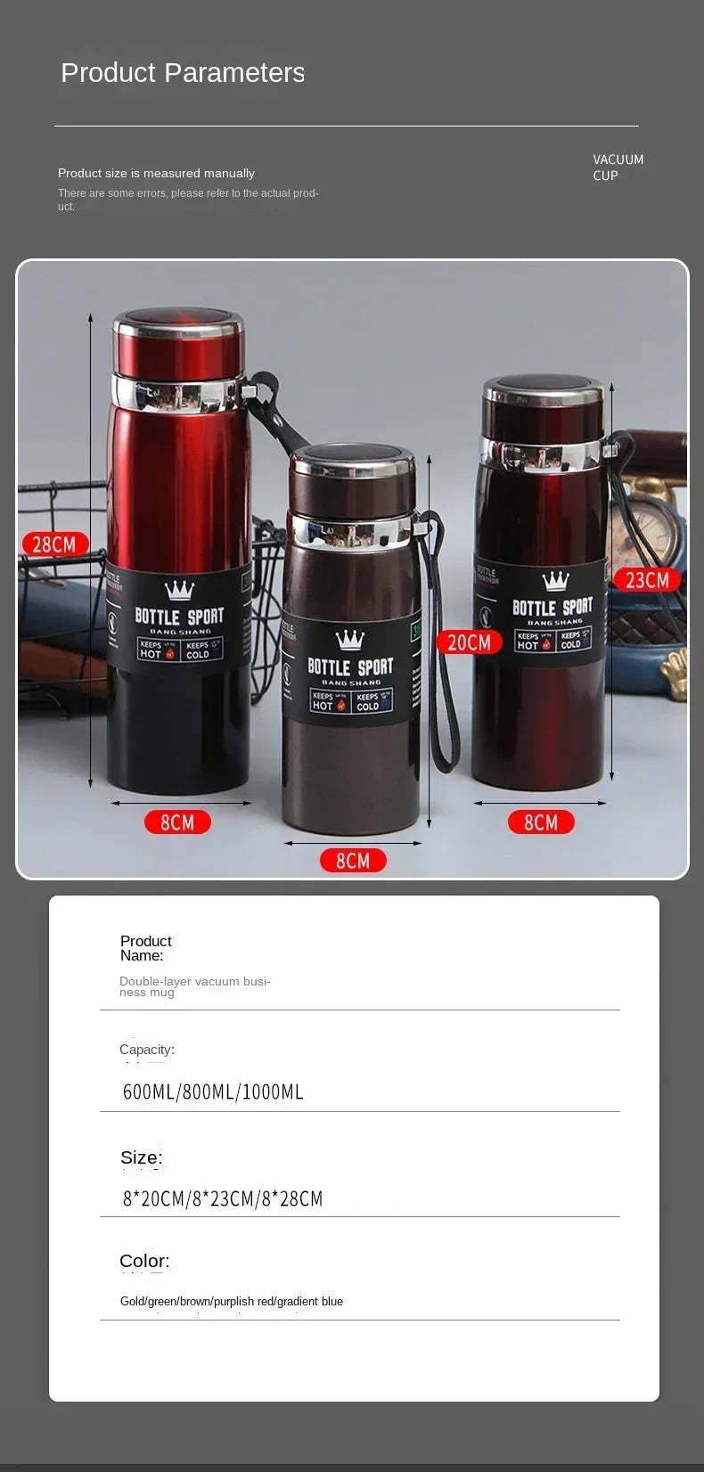 1L Thermal Water Bottle