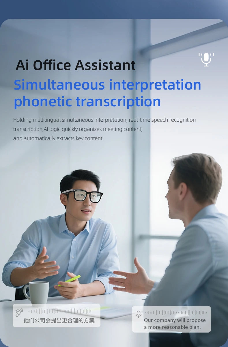 2025 New Smart Glasses Camera Video Photo Record AI Translation